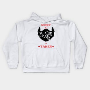 Sorry this beard is taken, heart design Kids Hoodie